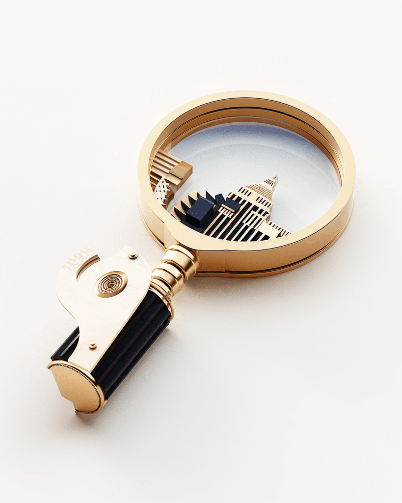 Magnifying glass symbolizing a strategy audit